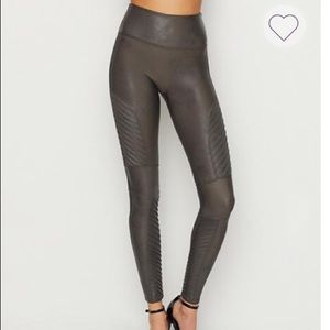 NWT Spanx Faux Leather Moto Leggings